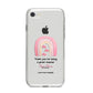 Personalised Teacher Thanks iPhone 8 Bumper Case on Silver iPhone