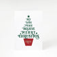 Personalised Text Christmas Tree A5 Greetings Card