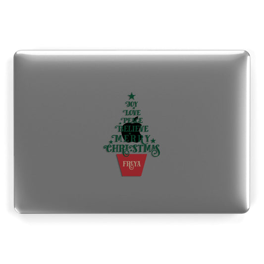 Personalised Text Christmas Tree Apple MacBook Case