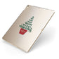 Personalised Text Christmas Tree Apple iPad Case on Gold iPad Side View