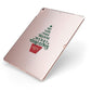 Personalised Text Christmas Tree Apple iPad Case on Rose Gold iPad Side View