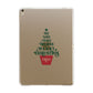 Personalised Text Christmas Tree Apple iPad Gold Case