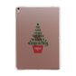 Personalised Text Christmas Tree Apple iPad Rose Gold Case