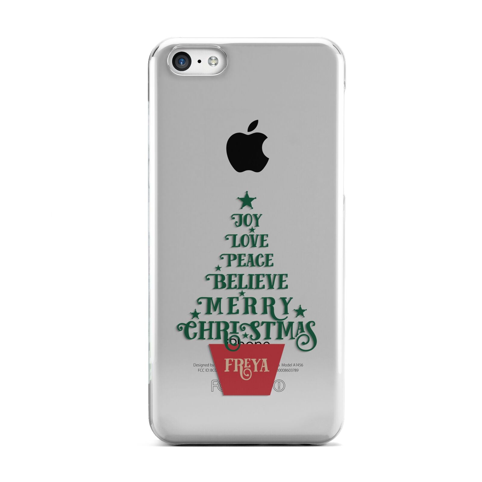 Personalised Text Christmas Tree Apple iPhone 5c Case