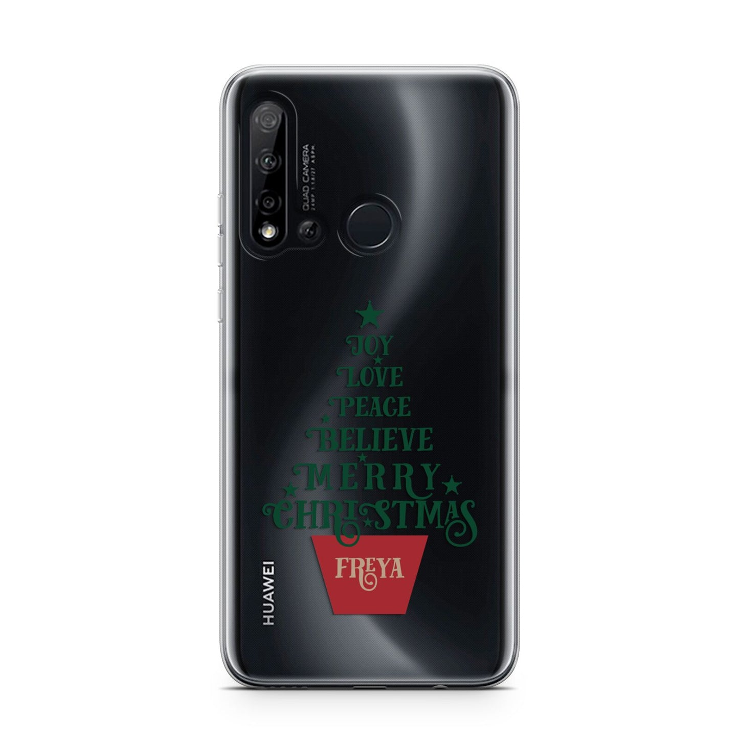Personalised Text Christmas Tree Huawei P20 Lite 5G Phone Case
