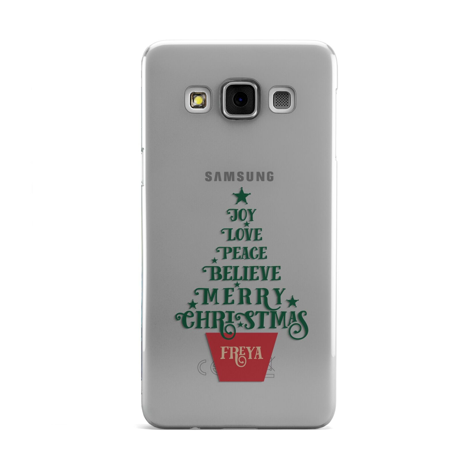 Personalised Text Christmas Tree Samsung Galaxy A3 Case