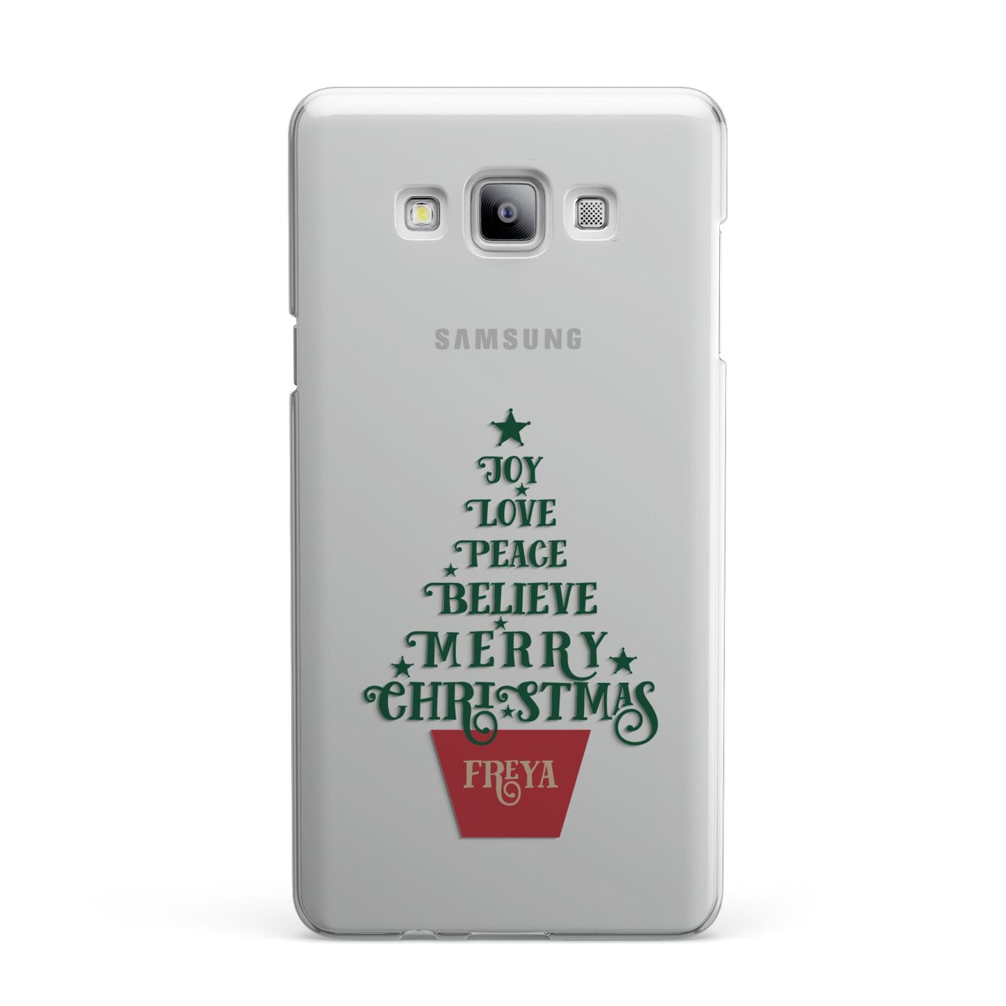 Personalised Text Christmas Tree Samsung Galaxy A7 2015 Case