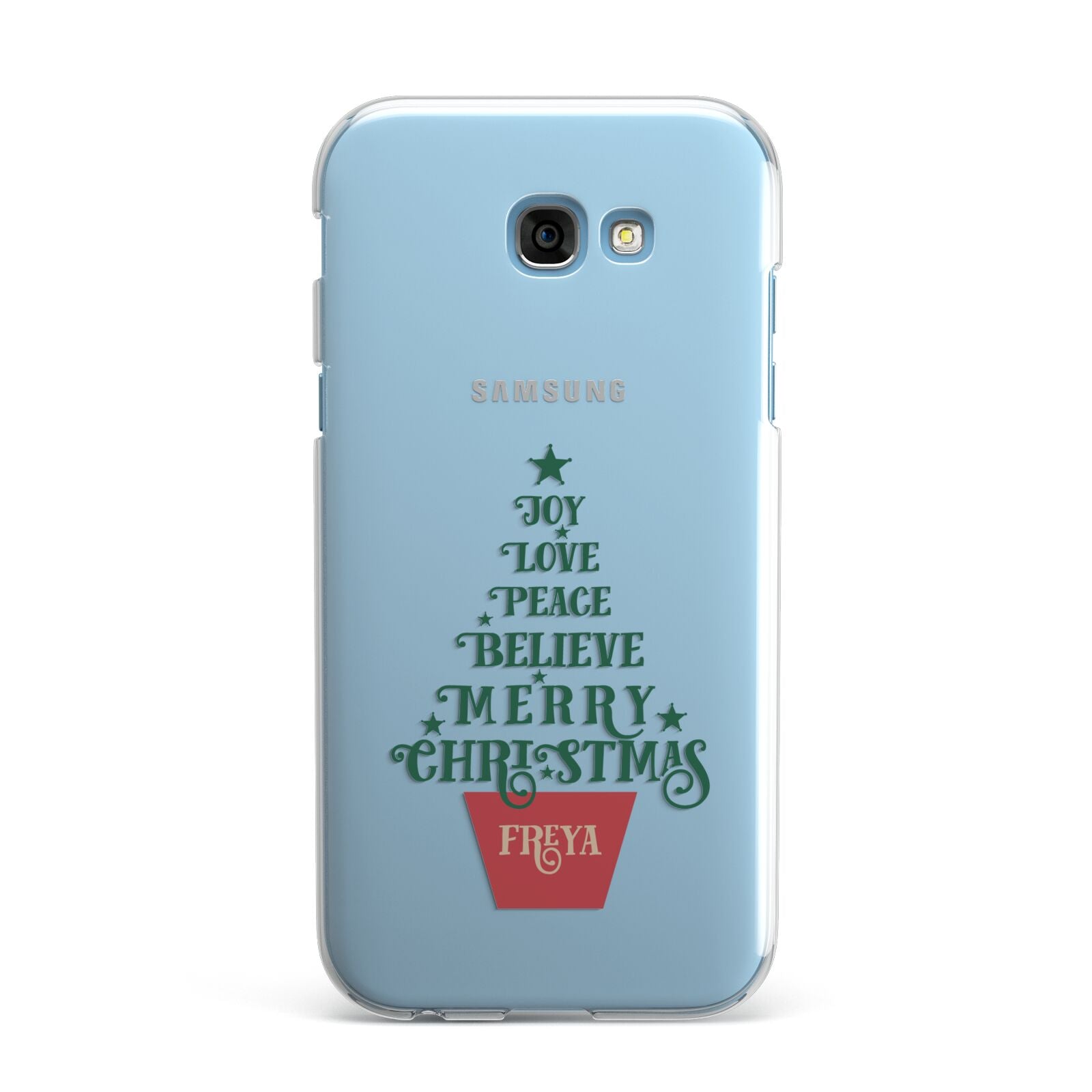 Personalised Text Christmas Tree Samsung Galaxy A7 2017 Case