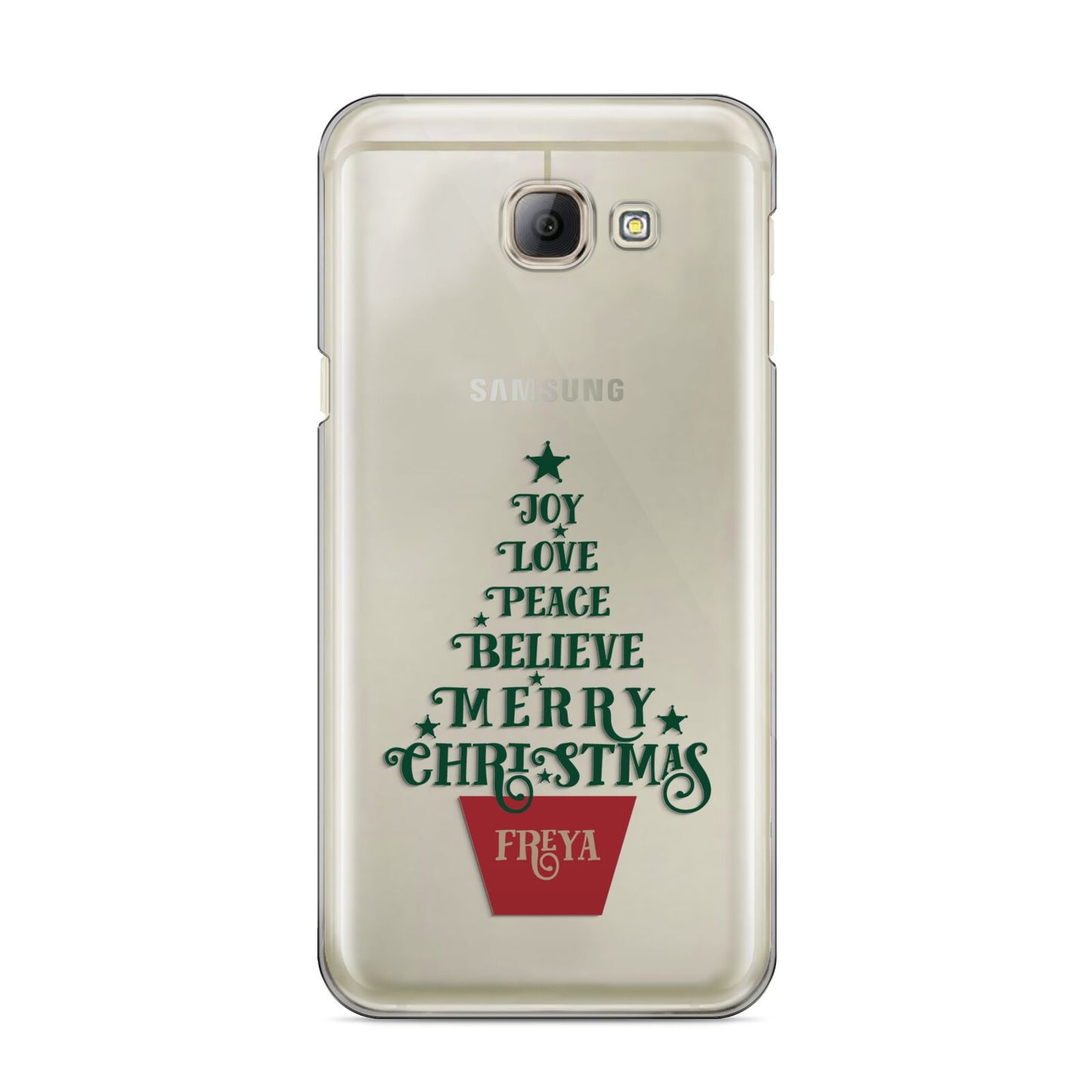 Personalised Text Christmas Tree Samsung Galaxy A8 2016 Case