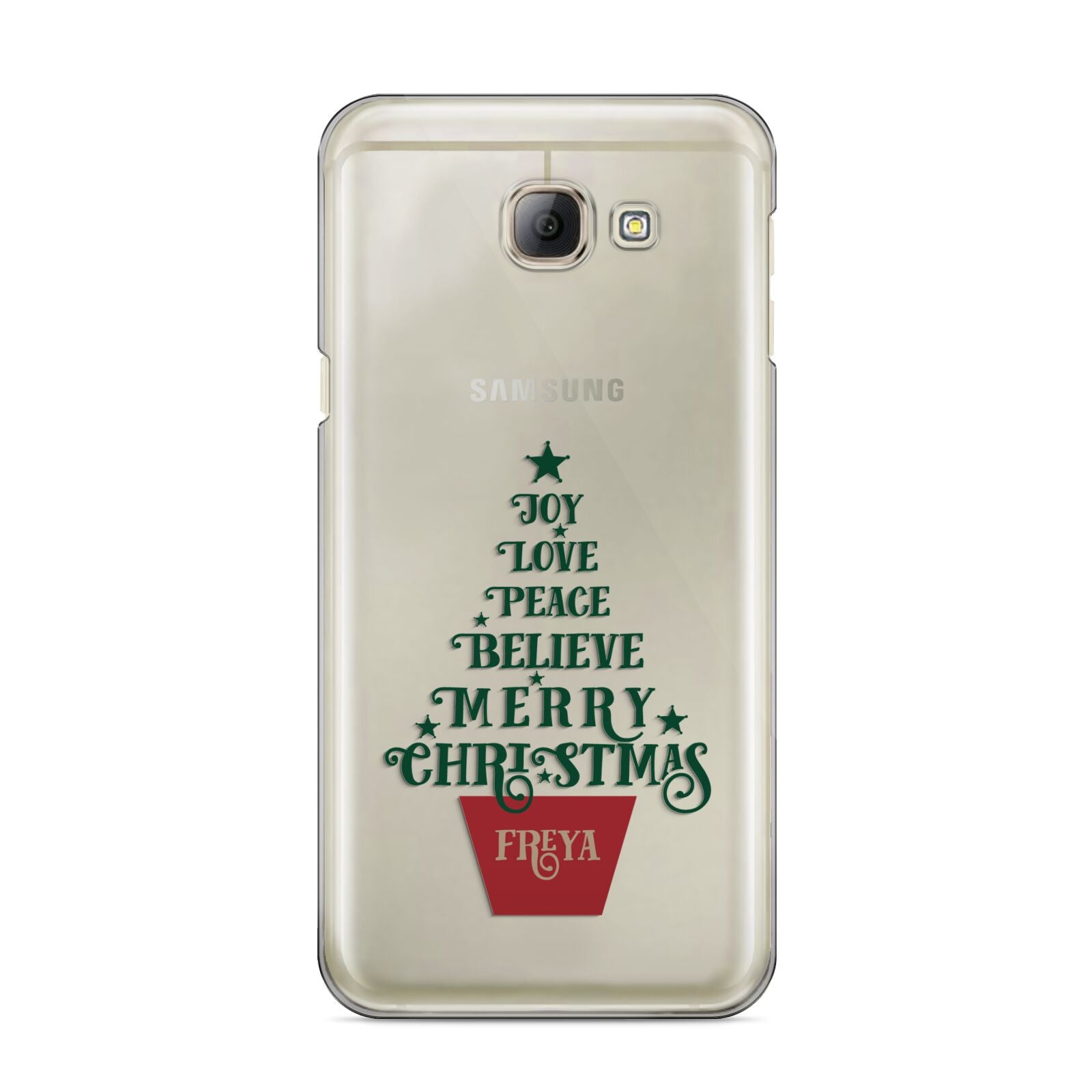 Personalised Text Christmas Tree Samsung Galaxy A8 2016 Case