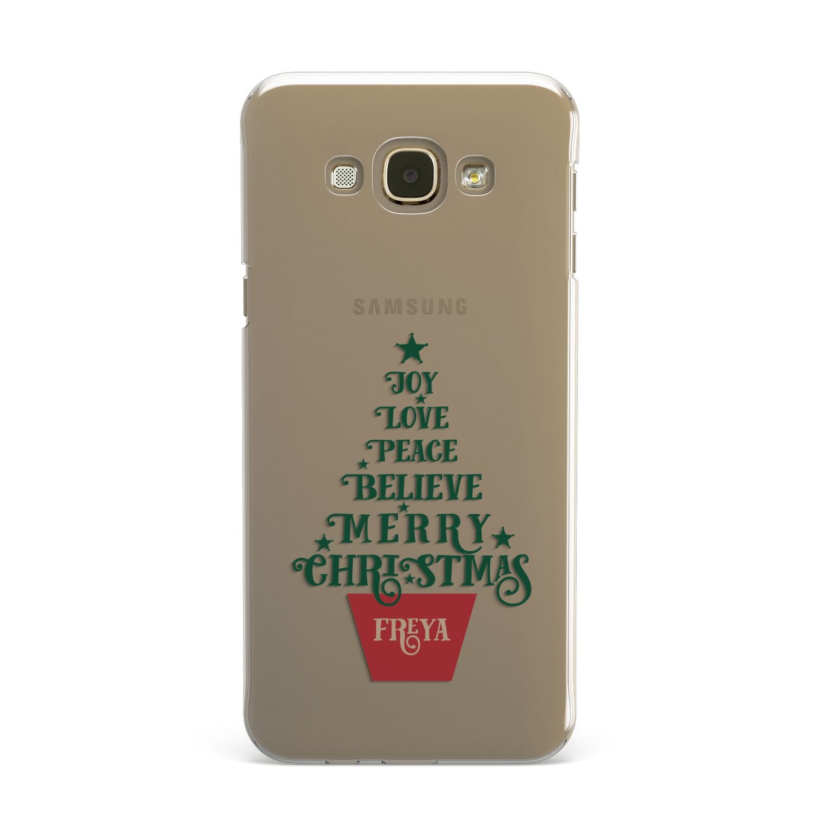 Personalised Text Christmas Tree Samsung Galaxy A8 Case