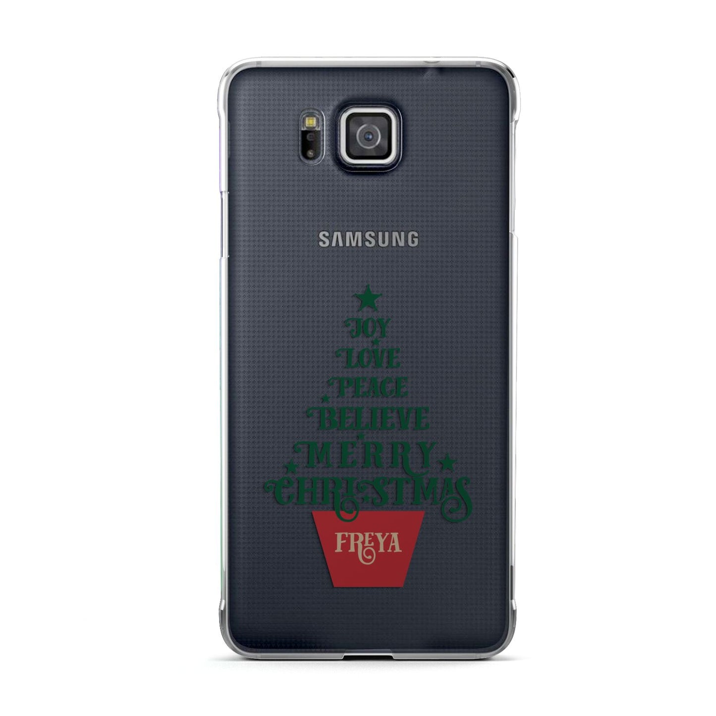Personalised Text Christmas Tree Samsung Galaxy Alpha Case