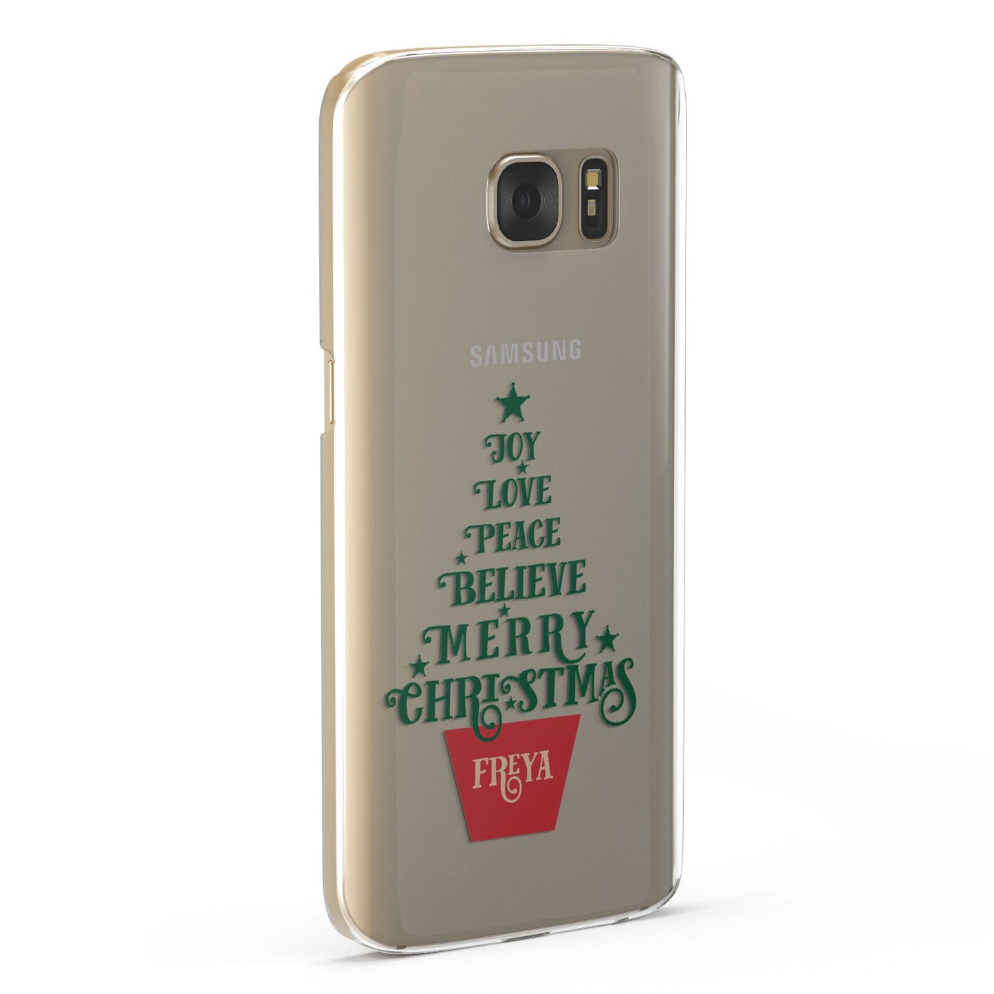 Personalised Text Christmas Tree Samsung Galaxy Case Fourty Five Degrees