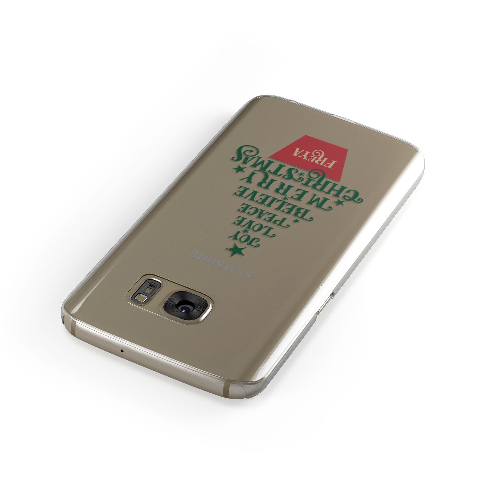 Personalised Text Christmas Tree Samsung Galaxy Case Front Close Up