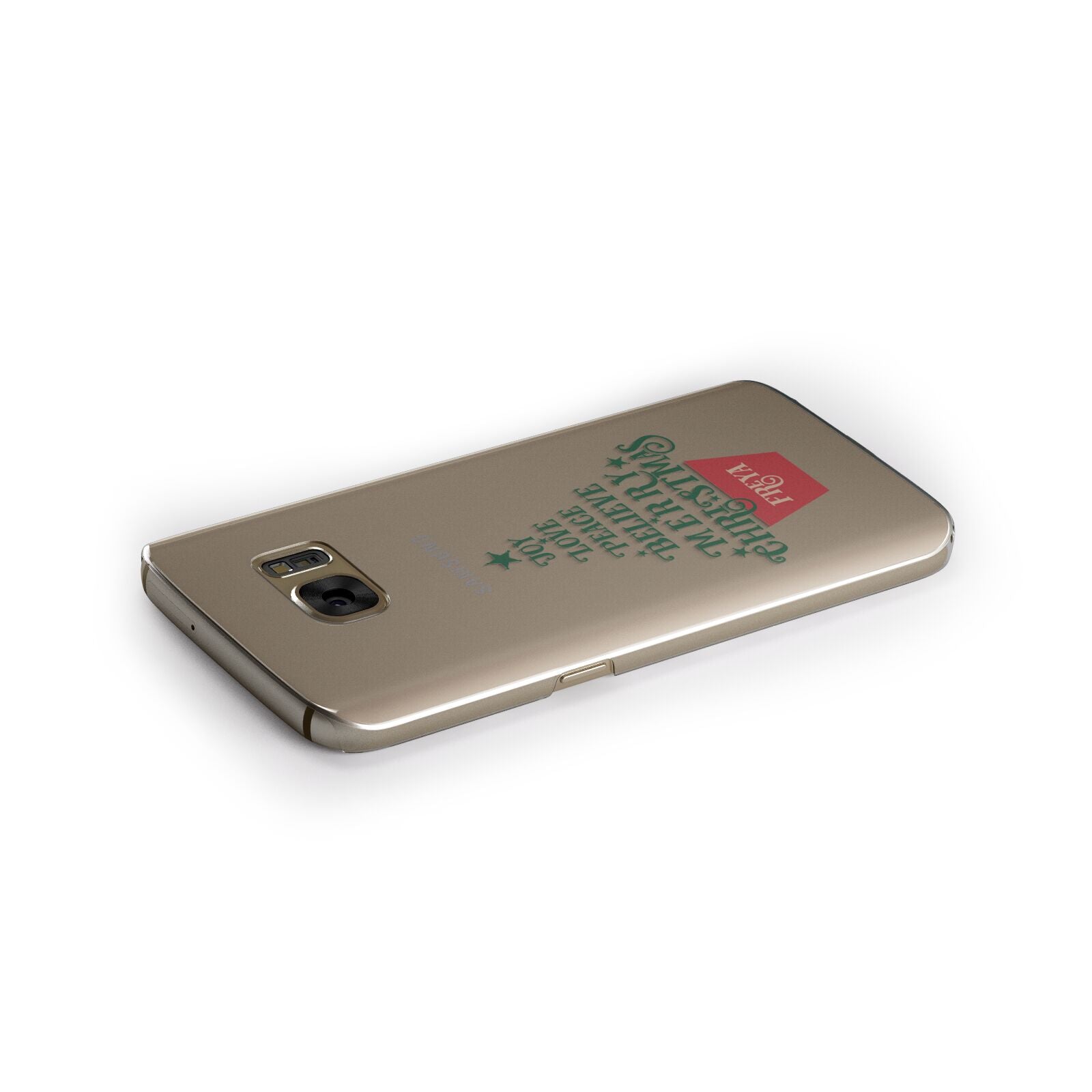 Personalised Text Christmas Tree Samsung Galaxy Case Side Close Up