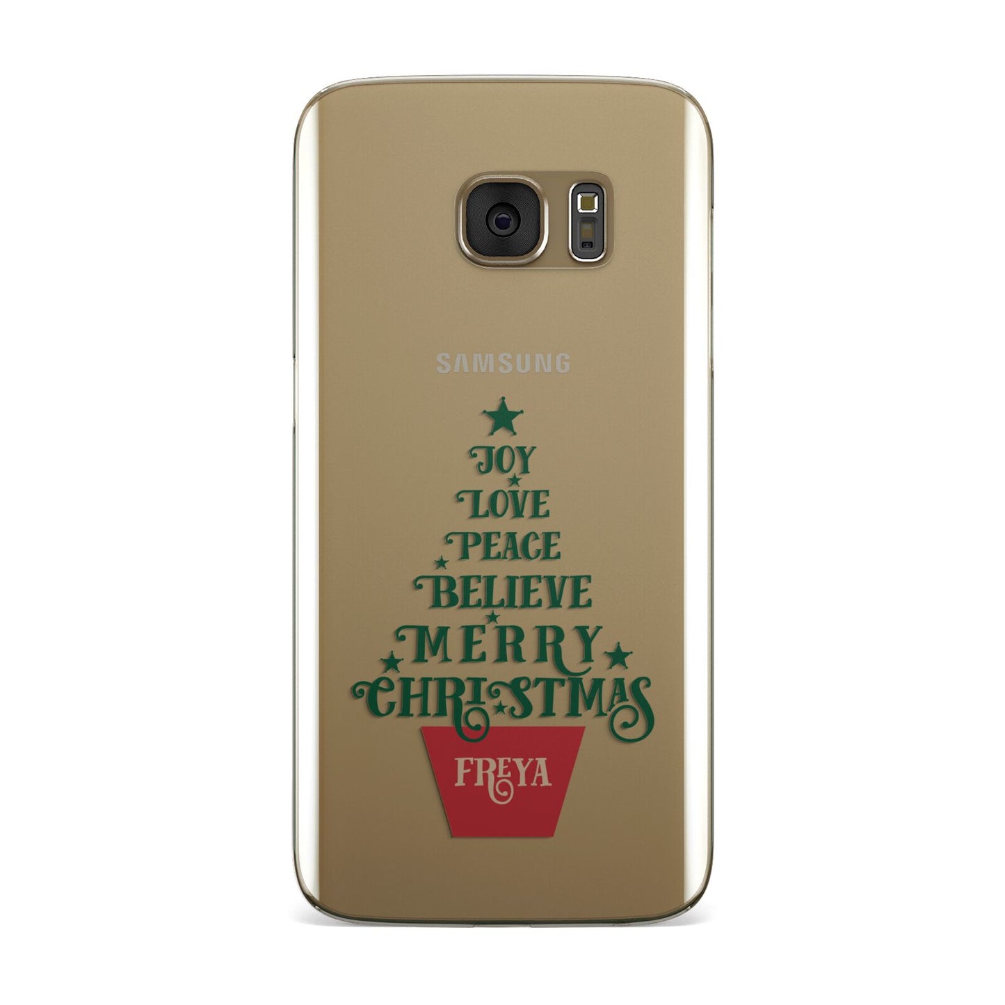 Personalised Text Christmas Tree Samsung Galaxy Case
