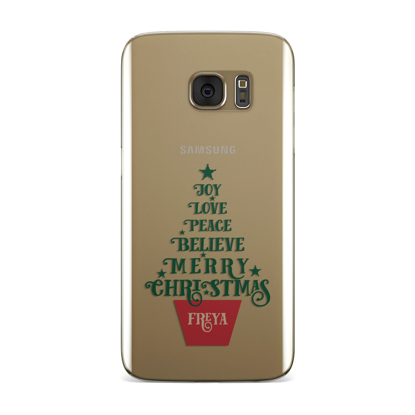 Personalised Text Christmas Tree Samsung Galaxy Case