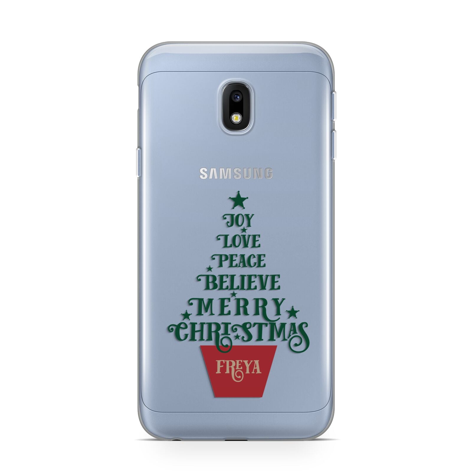 Personalised Text Christmas Tree Samsung Galaxy J3 2017 Case