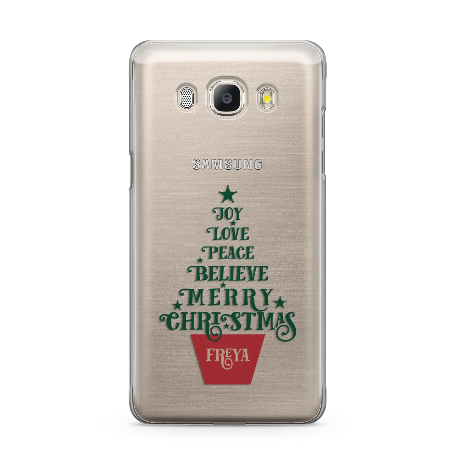 Personalised Text Christmas Tree Samsung Galaxy J5 2016 Case
