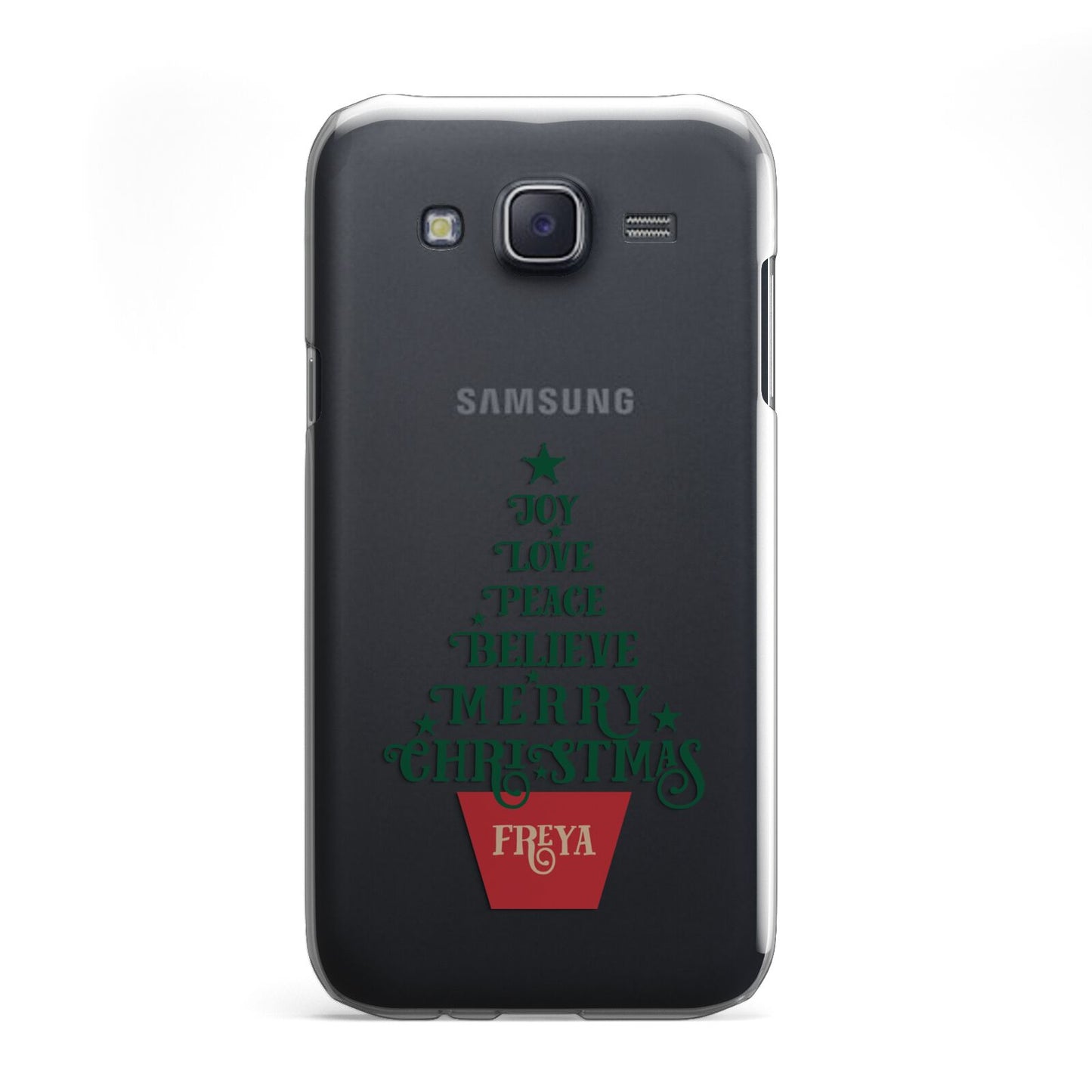 Personalised Text Christmas Tree Samsung Galaxy J5 Case