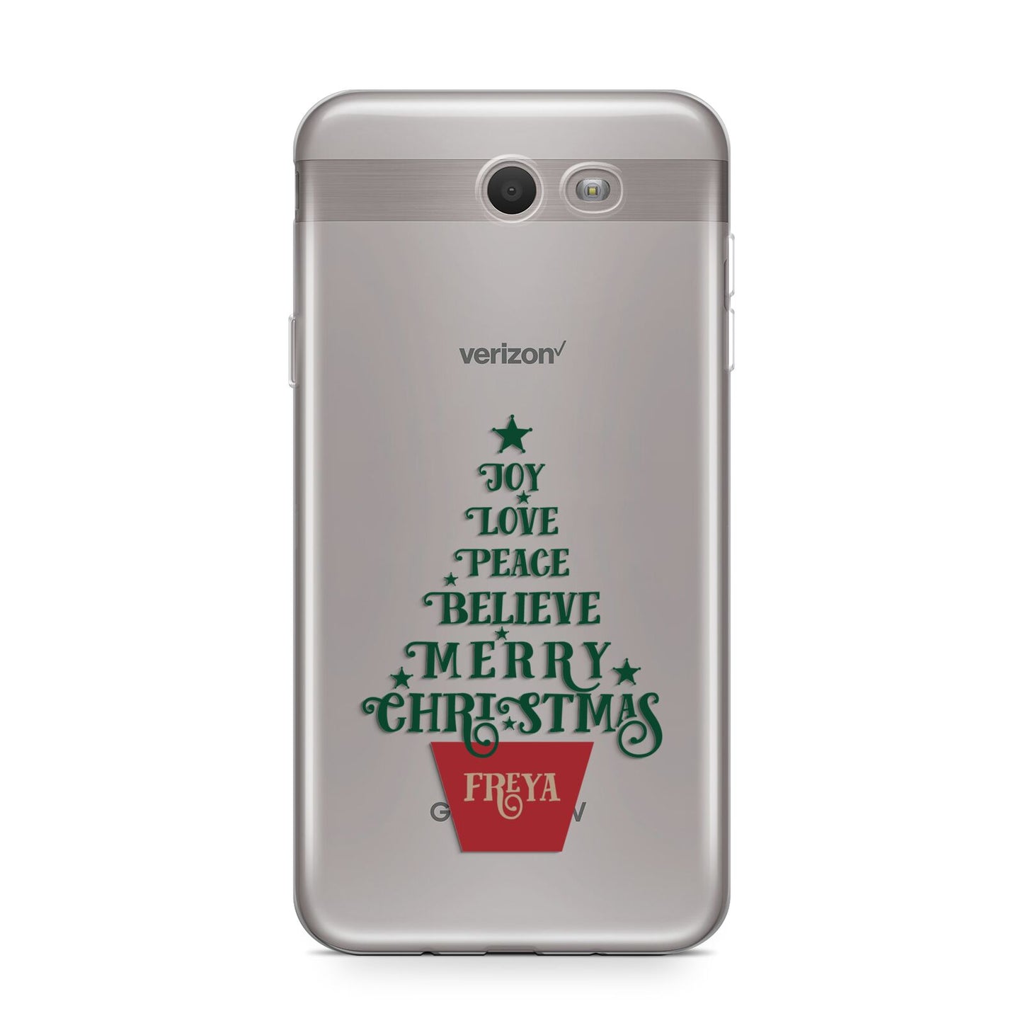 Personalised Text Christmas Tree Samsung Galaxy J7 2017 Case
