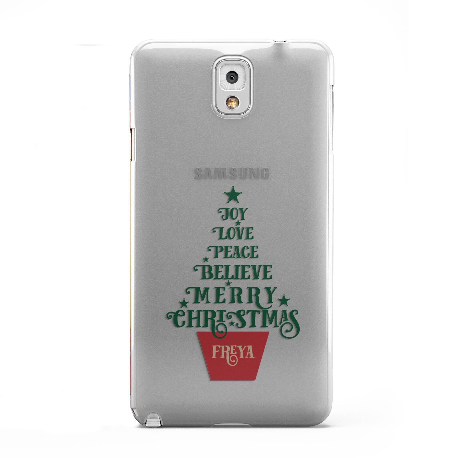 Personalised Text Christmas Tree Samsung Galaxy Note 3 Case