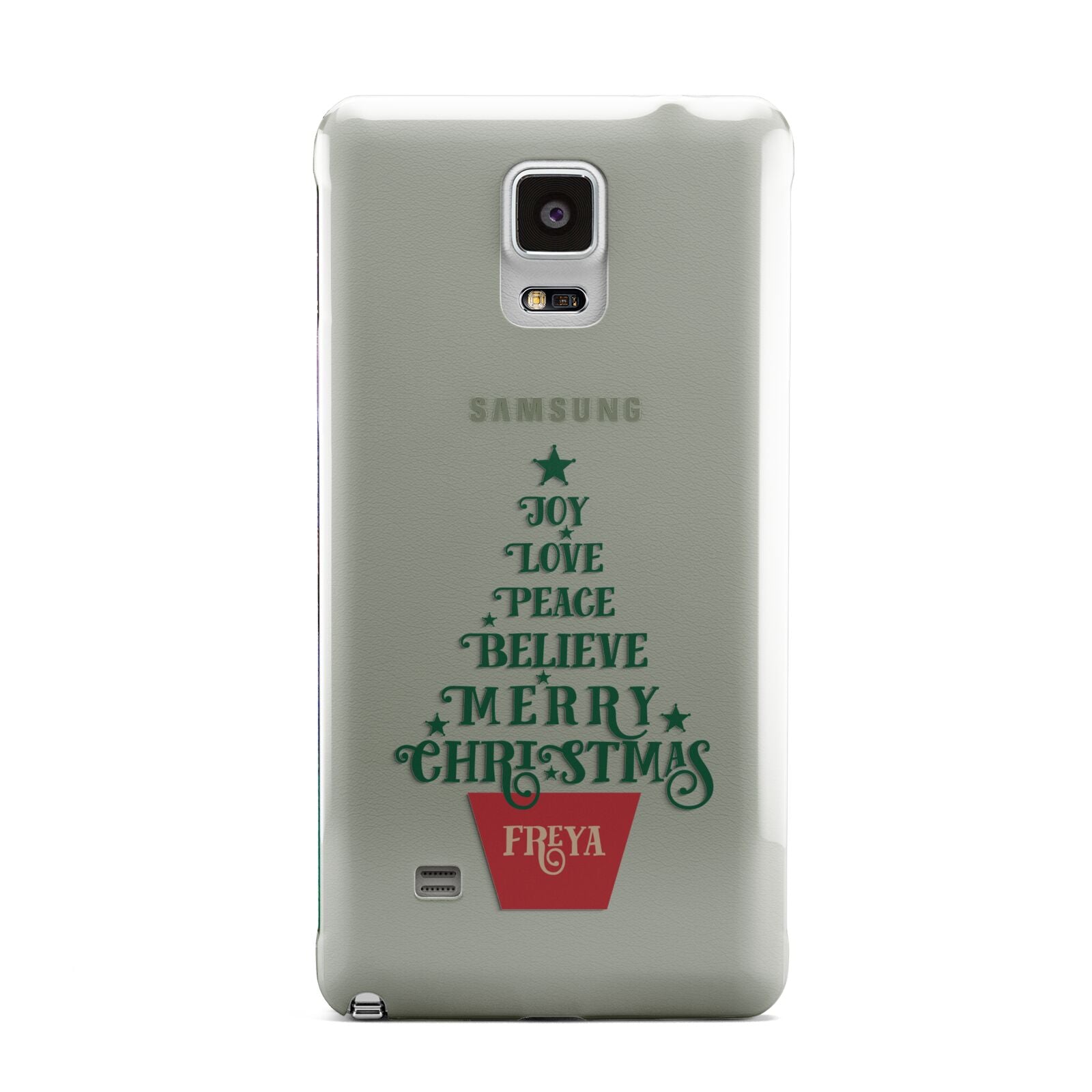 Personalised Text Christmas Tree Samsung Galaxy Note 4 Case