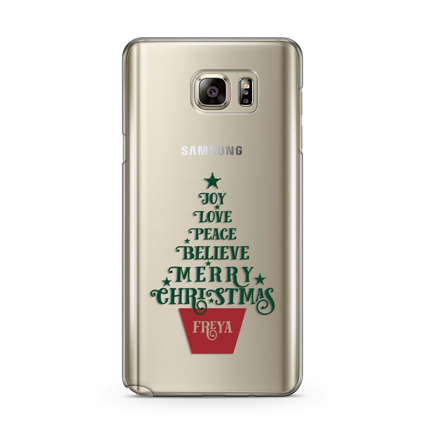 Personalised Text Christmas Tree Samsung Galaxy Note 5 Case