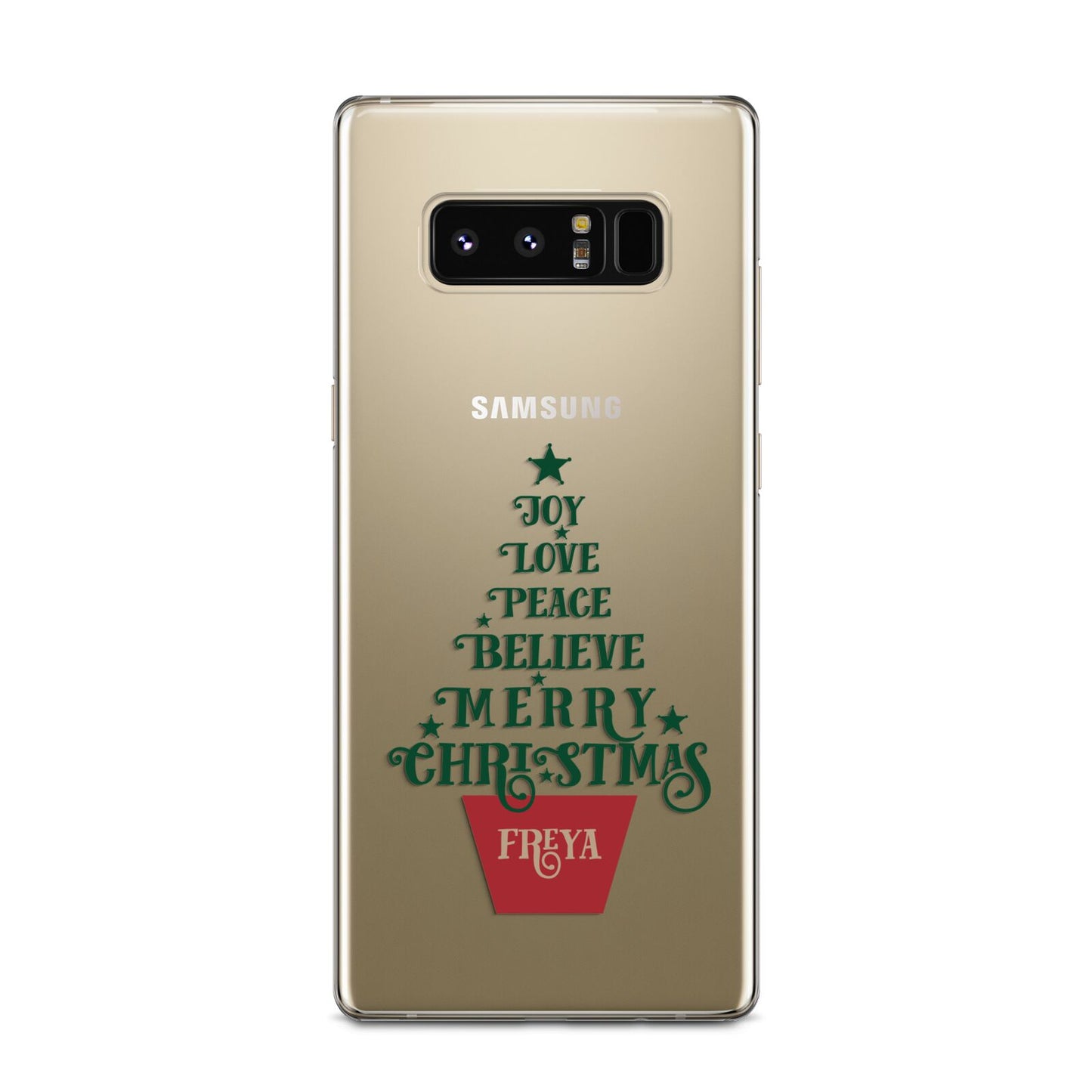 Personalised Text Christmas Tree Samsung Galaxy Note 8 Case