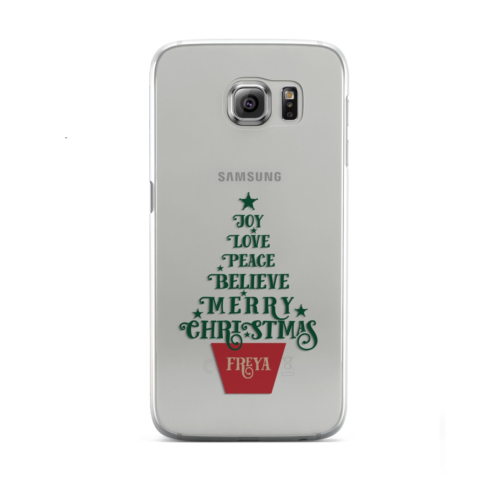 Personalised Text Christmas Tree Samsung Galaxy S6 Case