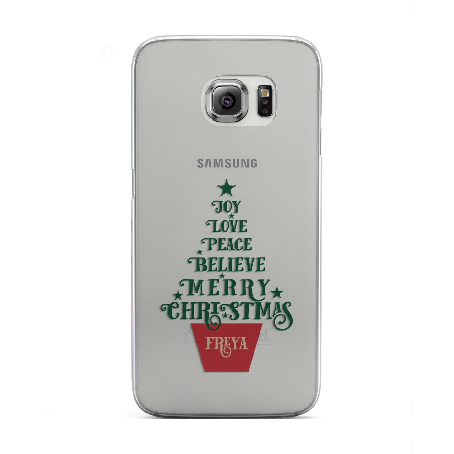 Personalised Text Christmas Tree Samsung Galaxy S6 Edge Case