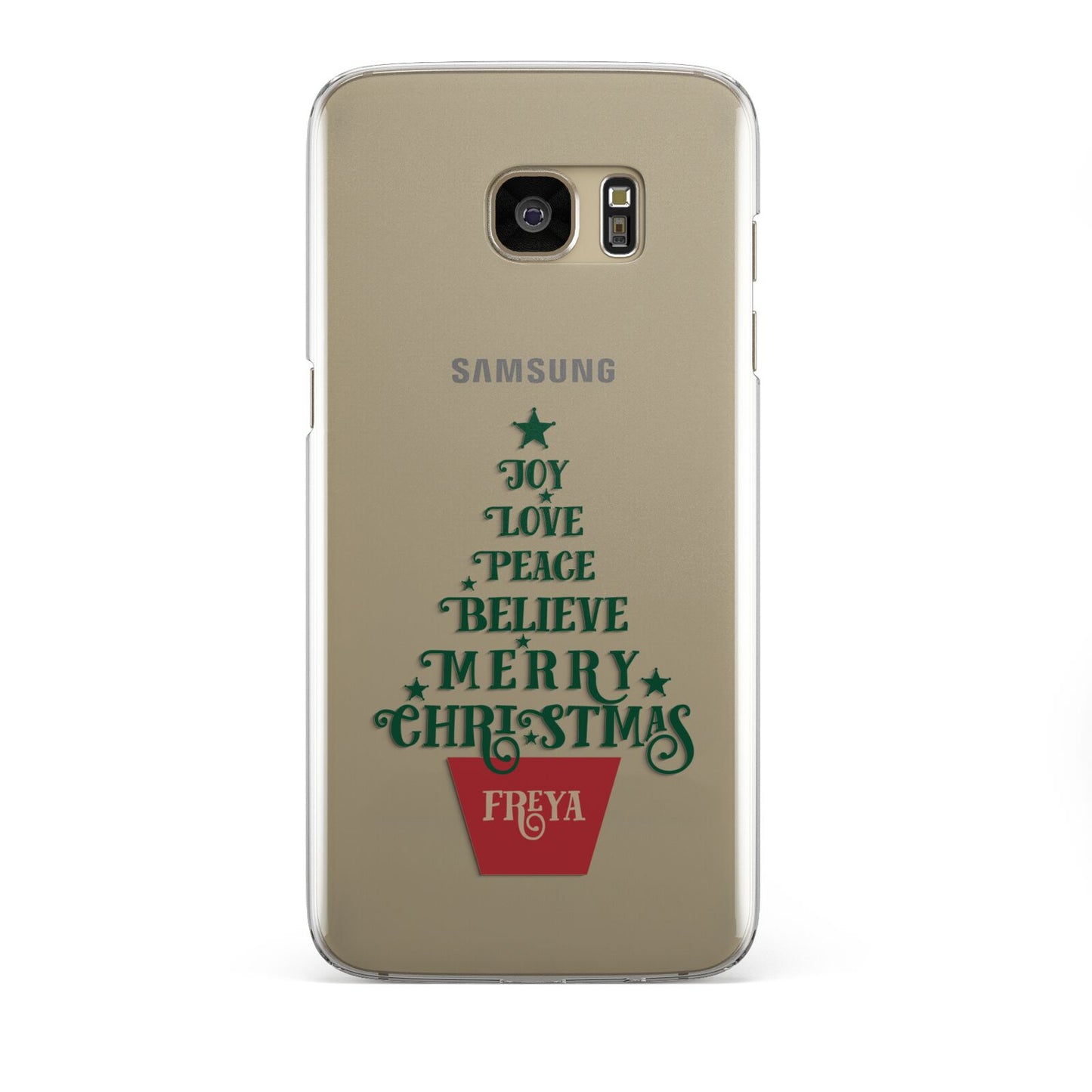 Personalised Text Christmas Tree Samsung Galaxy S7 Edge Case