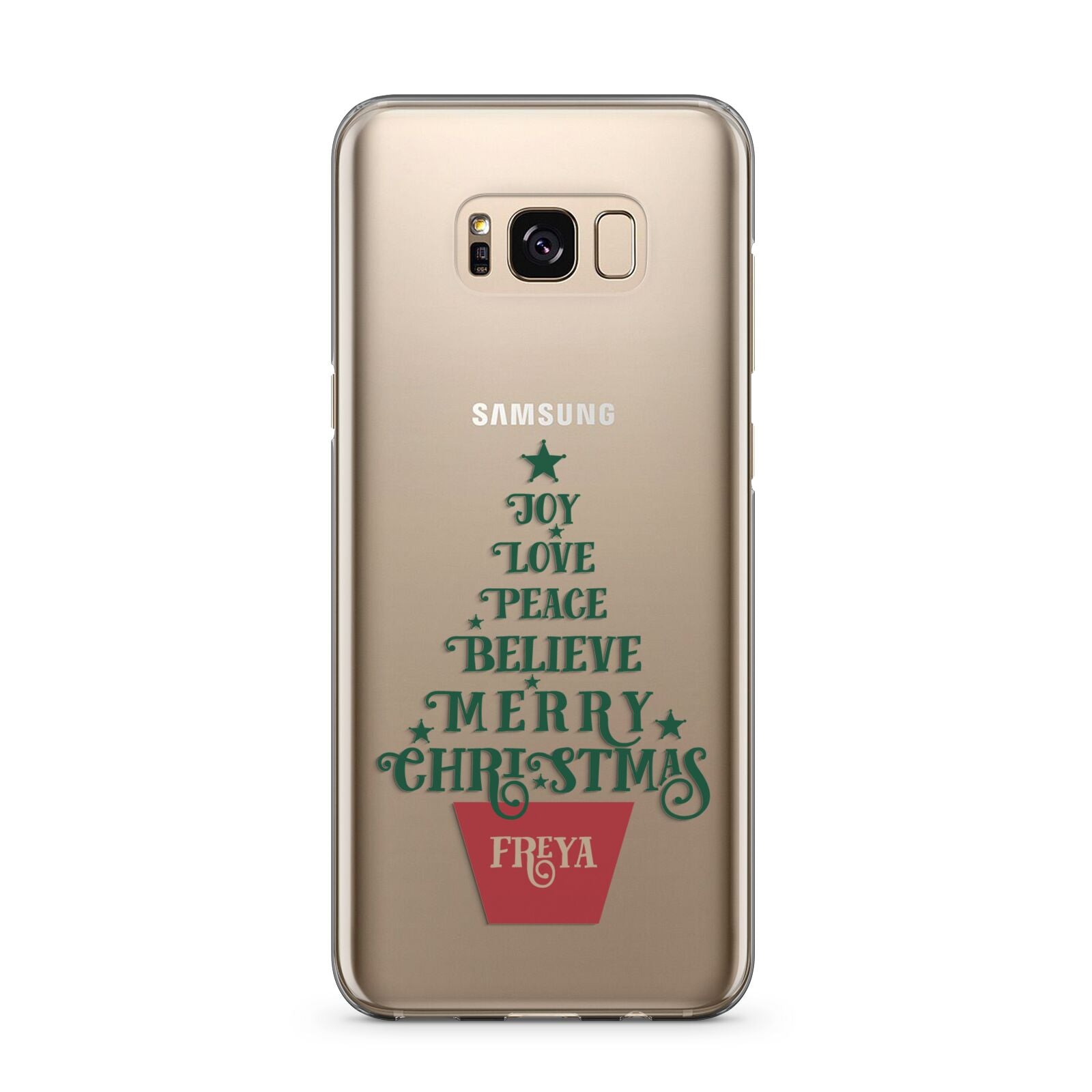 Personalised Text Christmas Tree Samsung Galaxy S8 Plus Case