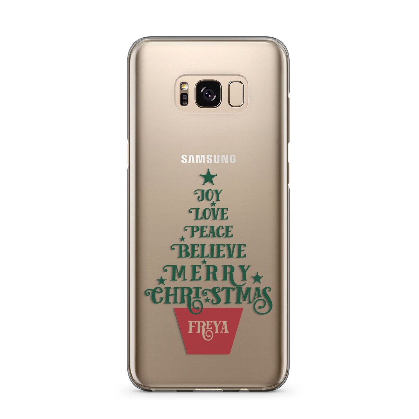 Personalised Text Christmas Tree Samsung Galaxy S8 Plus Case