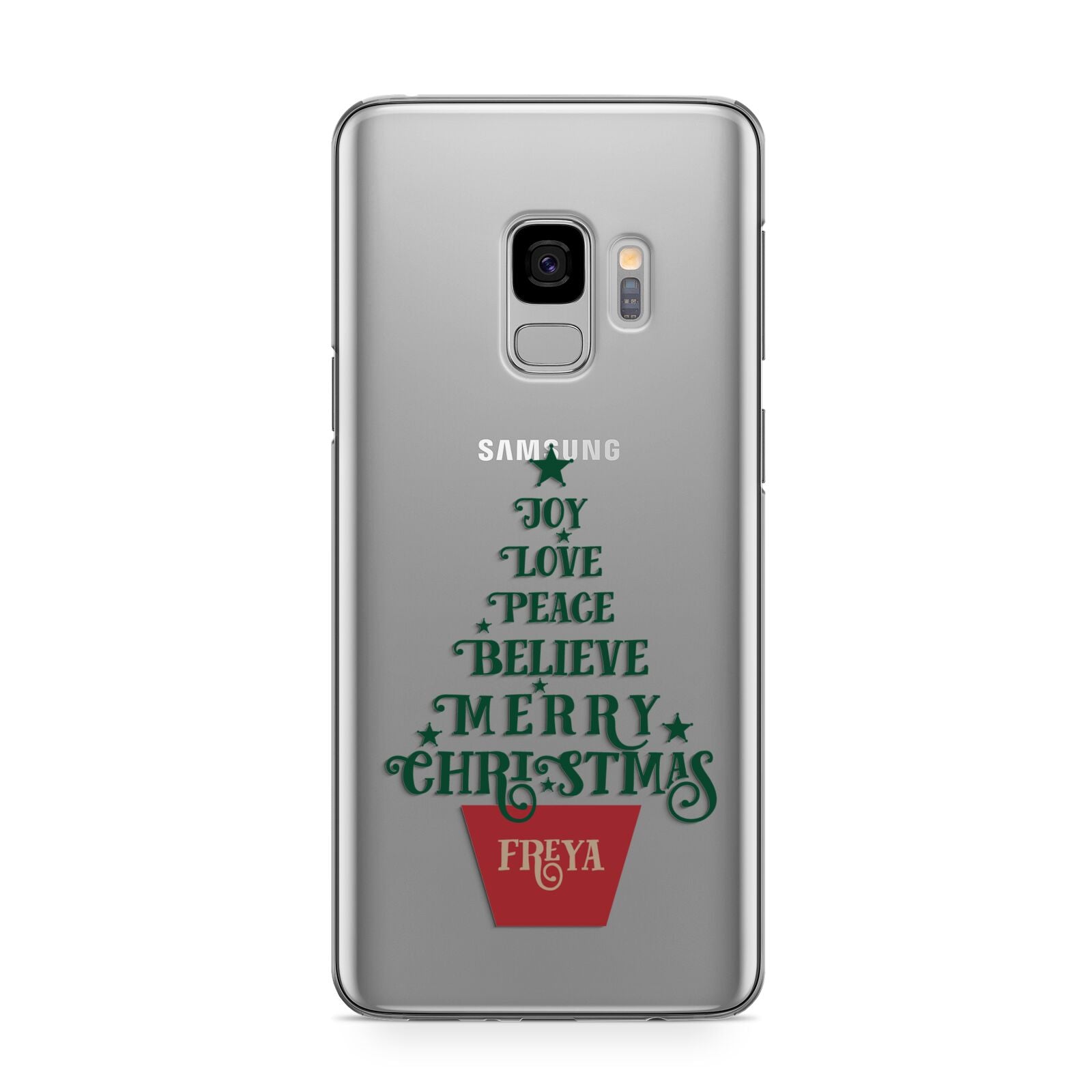 Personalised Text Christmas Tree Samsung Galaxy S9 Case