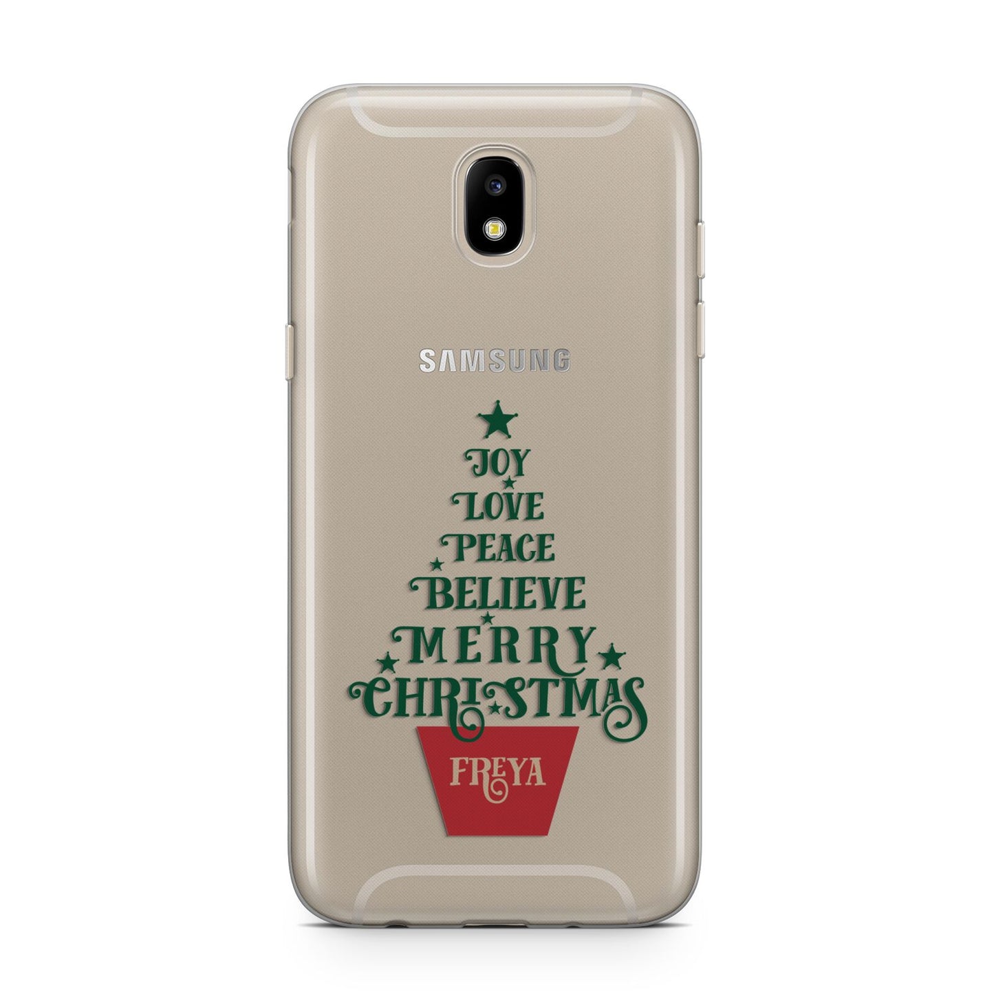 Personalised Text Christmas Tree Samsung J5 2017 Case