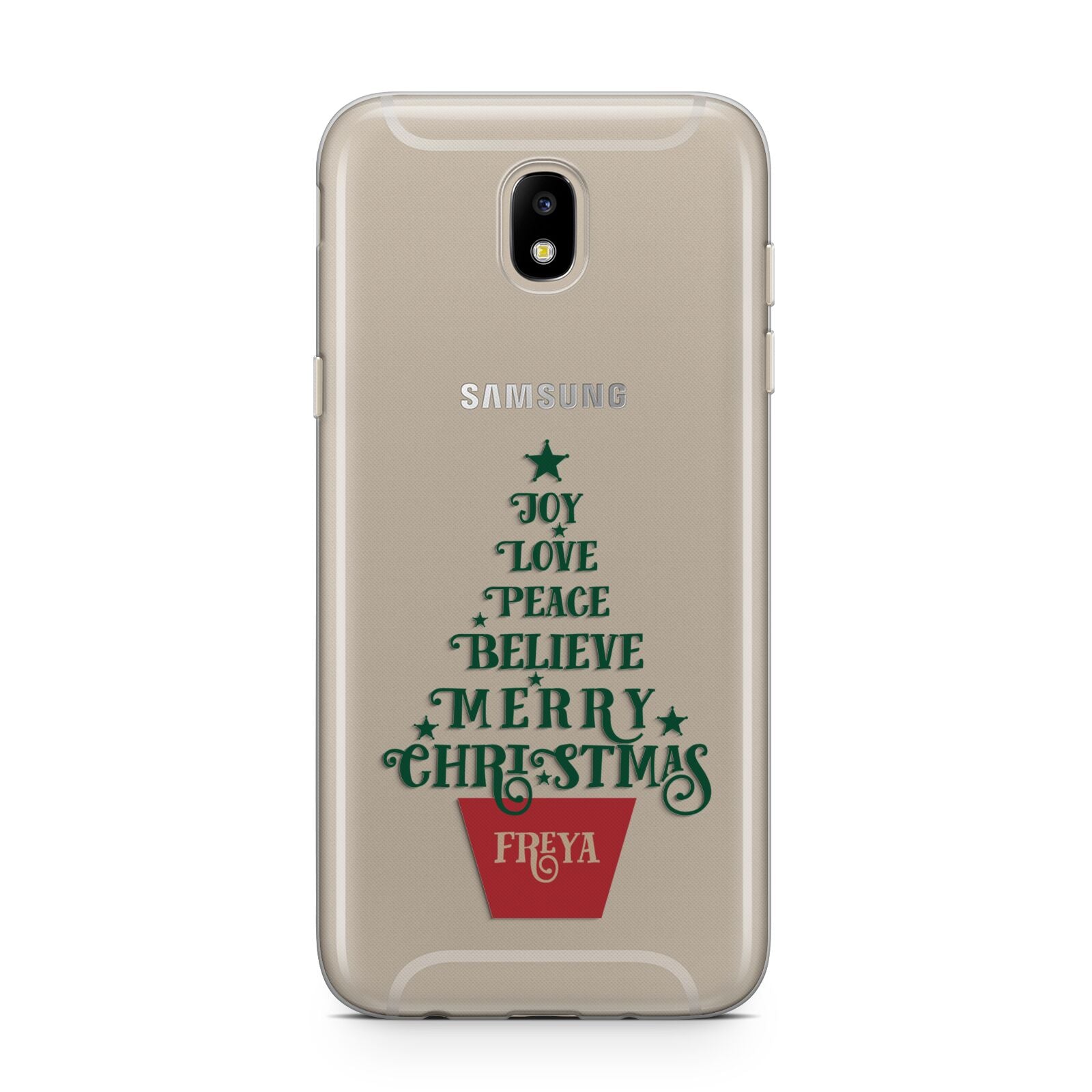 Personalised Text Christmas Tree Samsung J5 2017 Case