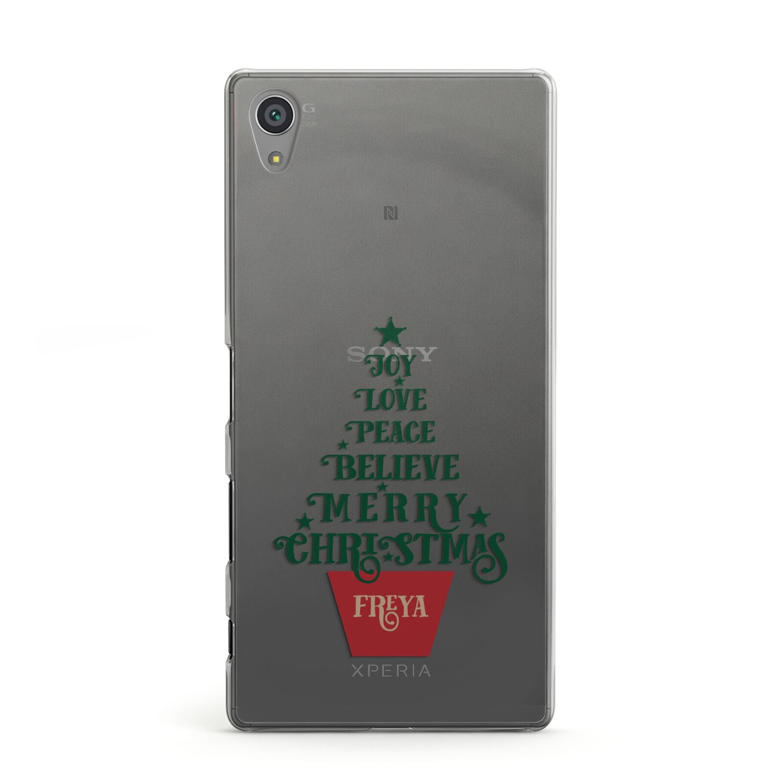 Personalised Text Christmas Tree Sony Xperia Case