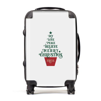 Personalised Text Christmas Tree Suitcase
