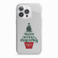 Personalised Text Christmas Tree iPhone 13 Pro TPU Impact Case with White Edges