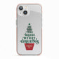 Personalised Text Christmas Tree iPhone 13 TPU Impact Case with Pink Edges