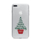 Personalised Text Christmas Tree iPhone 7 Plus Bumper Case on Silver iPhone