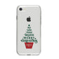 Personalised Text Christmas Tree iPhone 8 Bumper Case on Silver iPhone