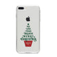 Personalised Text Christmas Tree iPhone 8 Plus Bumper Case on Silver iPhone