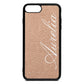Personalised Text Rose Gold Pebble Leather iPhone 8 Plus Case