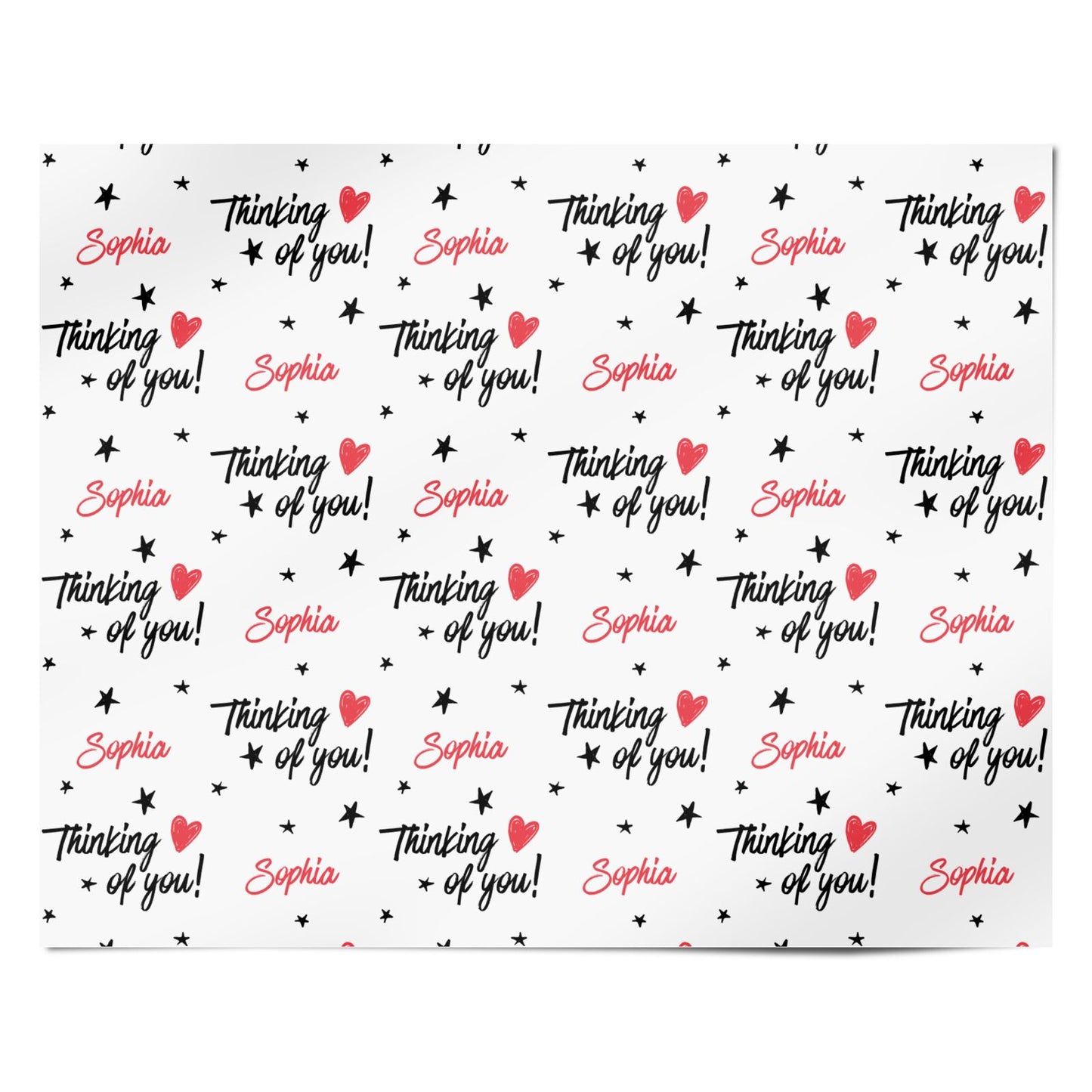 Personalised Thinking of You Personalised Wrapping Paper Alternative