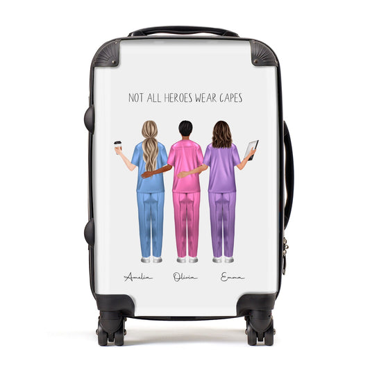 Personalised Three Nurses Suitcase