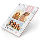 Personalised Three Photo Marble Name Apple iPad Case on Rose Gold iPad Side View