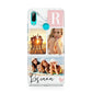 Personalised Three Photo Marble Name Huawei P Smart 2019 Case
