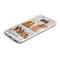 Personalised Three Photo Marble Name Protective Samsung Galaxy Case Angled Image